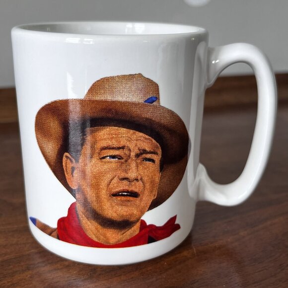 3 Vtg. Pfaltzgraff Movie Star Mugs Actors John Wayne Humphrey Bogart Clark Gable - Picture 7 of 15